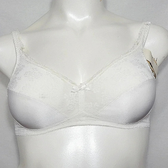 38B Warner's 1555‎ Perfect Support Divided Cup Wire Free Bra White NWT - Picture 1 of 8